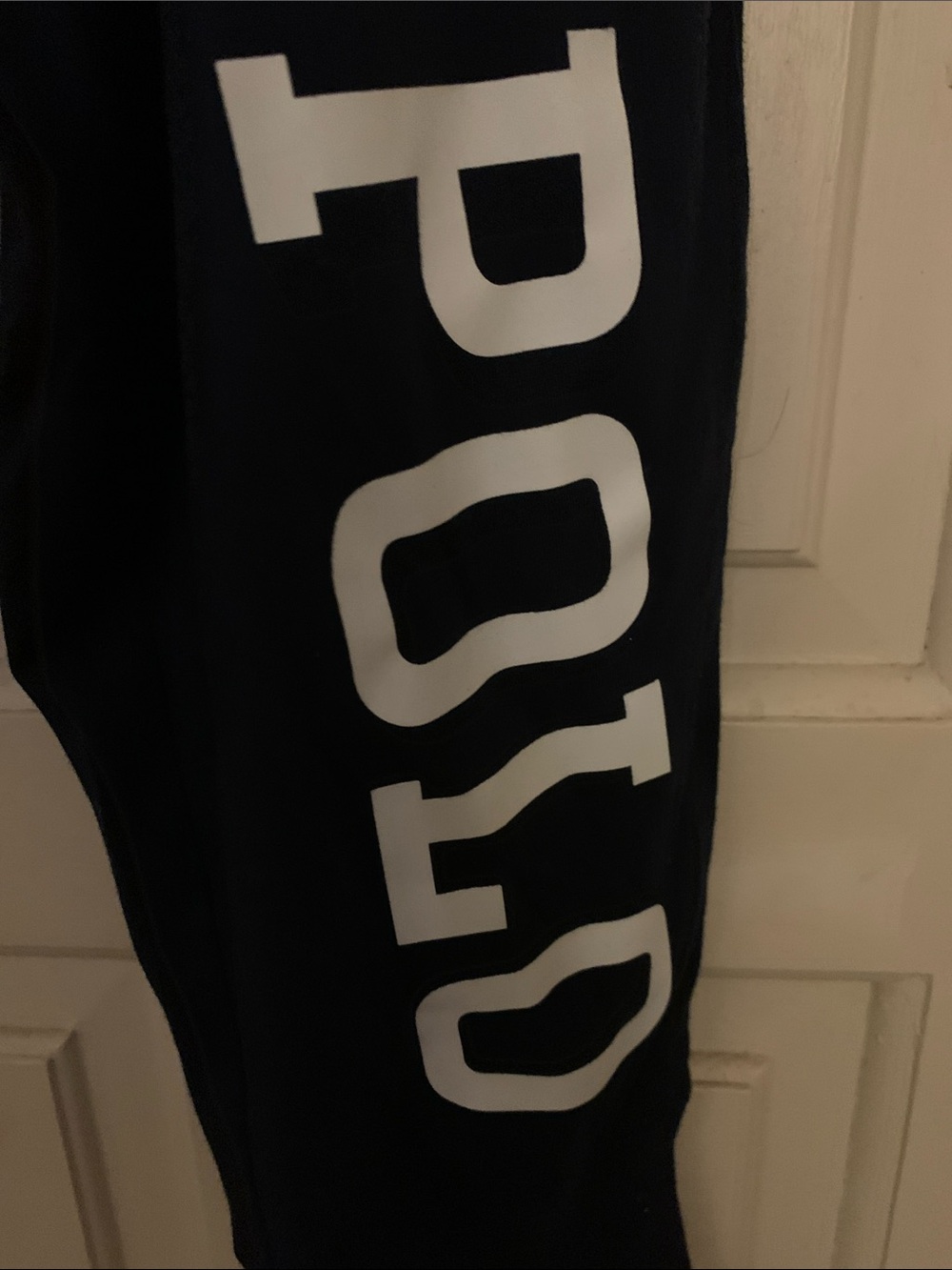 Polo by Ralph Lauren Navy Sweatpants with White Logo - Picture 2 of 5